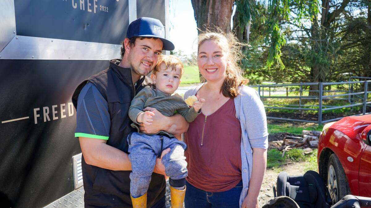 Neerim East beef farmers Trevor and Sophia Stammers, pictured with Dimitri, have done their research and are taking on a dairy farm at the end of this year. Picture by Rachel Simmonds