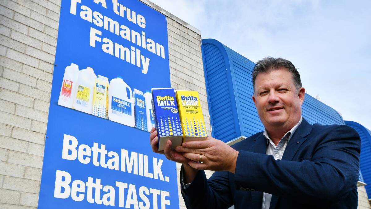 Former Betta Milk general manager Mark Littler when the company was sold by Tasfoods. Picture file.