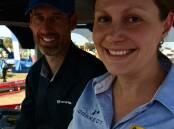 New Holland product segment manager Ben Mitchell and ANZ PLM product manager Melody Labinsky at AgQuip. Pictures Paula Thompson