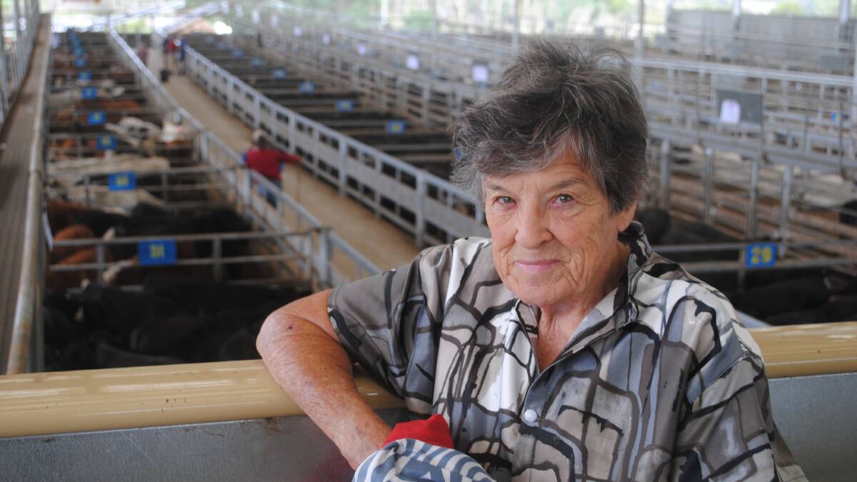 Inverloch farmer Carol Cashin surveyed the cattle trade at Leongatha. Picture by Barry Murphy