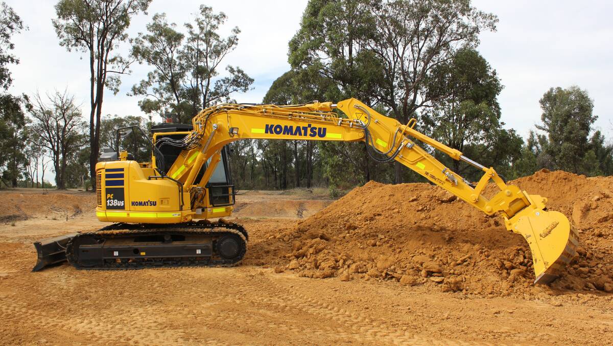 DIG IT:  The Komatsu PC138-11 was one of 15 new excavators launched by Komatsu at an event in the Hunter Valley, NSW this month.