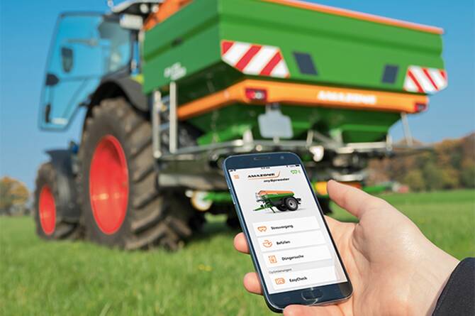 SPREAD THE WORD: According to Amazone the new MySpreader app will save hours when calibrating a fertiliser spreader.