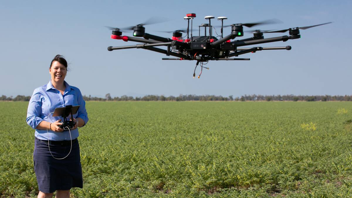 FLYING HIGH: McGregor Gourlay national digital agriculture manager, Brooke Sawyer believes people should be more excited about the data then the tool collecting it. Photo: Melanie Jenson Photography