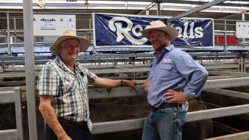 Bob Whylaw, Benalla, Victoria, who bought heifers sold by Ross Burnside, Samaria, Vic, $2390 for joining with Justin Way, Rodwells Benalla. Photo: Peter Ruaro

