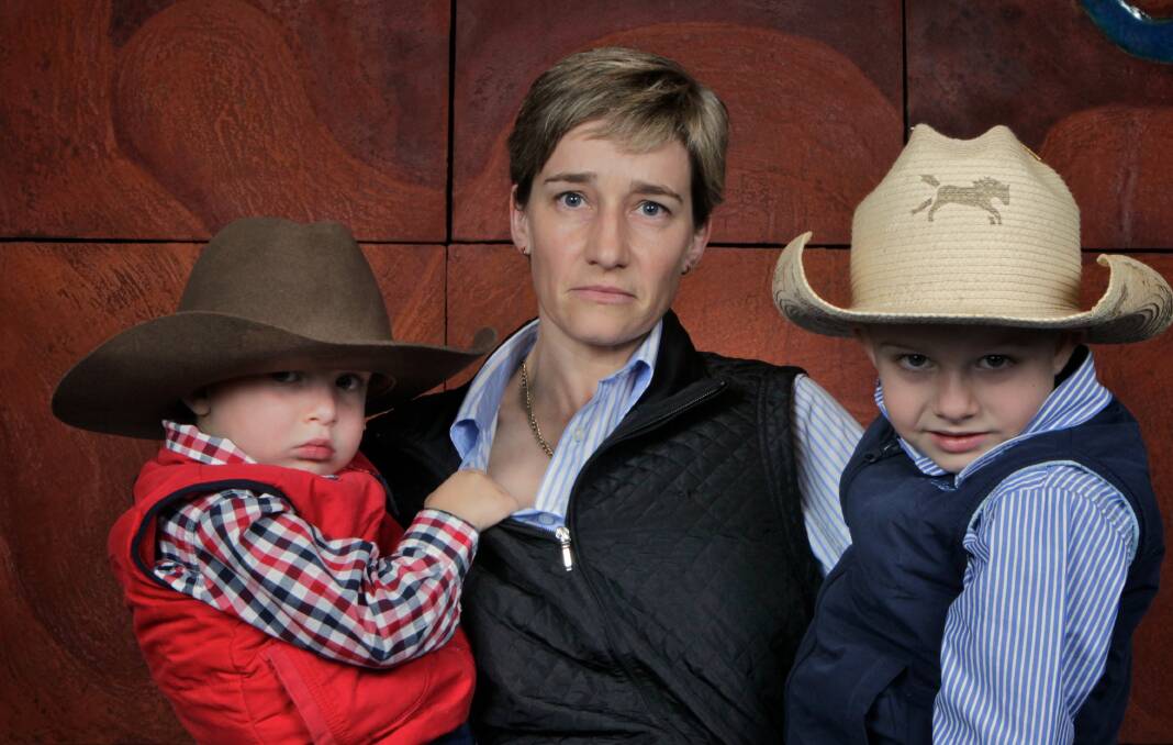 Northern Territory cattle producer, Emily Brett from Waterloo Station, with sons Lachlan, 2, and William, 4, represented the anguished human faces of the farm lobby's campaign for a speedy resolution to the live cattle export ban when they fronted a media scrum at Parliament House in June 2011. Photo: Andrew Meares / Fairfax