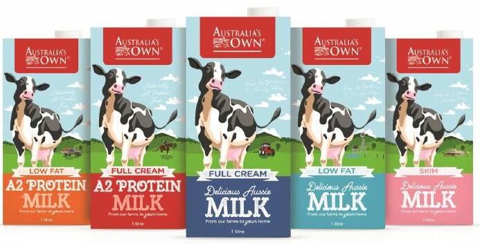 The new Australia's Own long life milk range, including A2 choices.