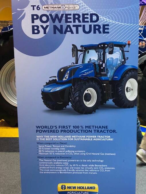 New Holland's methane-fuelled tractor at Agritechnica.