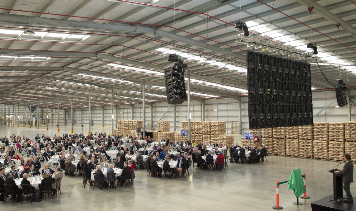 CSD's opening ceremony lunch held in one of the company's massive new storage sheds.
