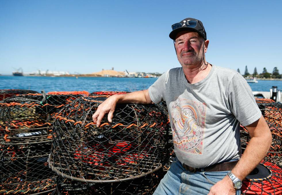 Victorian rock lobster fisherman, Neil O'Connell, Portland, pulled his traps out of the water in January because export demand vanished. Photo: Anthony Brady