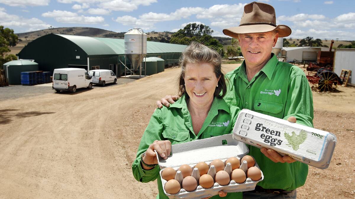 Green Eggs owners Shelley and Alan Green are retiring after 20 years in the business. Here they are pictured in 2007 after winning a Champions of the Bush award.