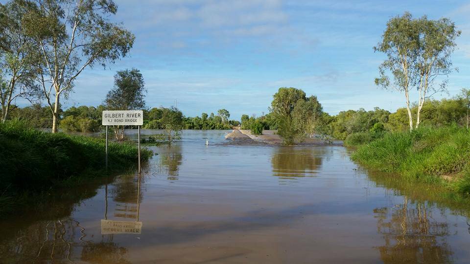 Bec Dance captured the flooded Gilbert River near Georgetown earlier on Monday.