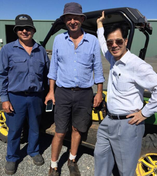 Fruit trader Richard Longbottom is literally the middleman between a Robinvale grower and a Chinese customer.