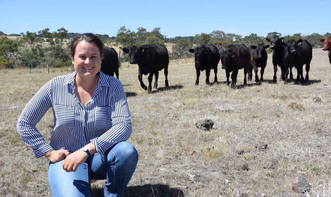 A BORN FARMER: Amy Rush has managed to hold onto all of her livestock despite a very dry season. 
