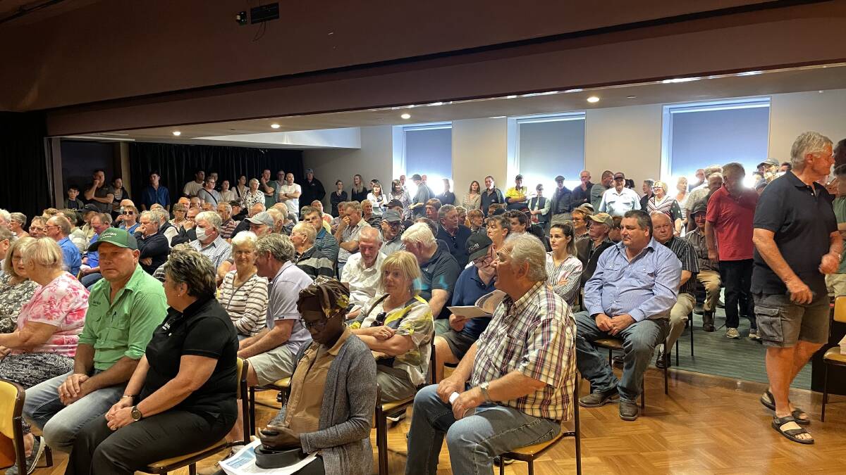 A large crowd gathered for the Warrnambool City Council meeting. 
