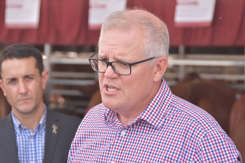 BOOSTER SHOT: Prime Minister Scott Morrison announced the biosecurity boost at Beef Week. Photo by Ben Harden.