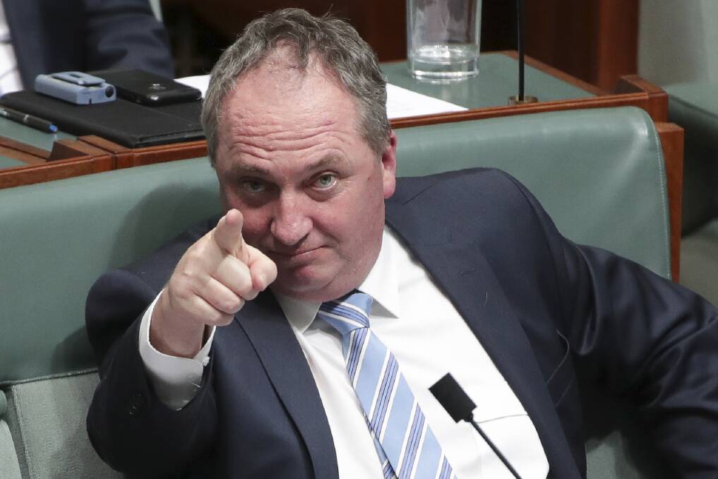BACK IN THE SEAT: Barnaby Joyce has reclaimed leadership of the Nationals.