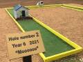 Katunga Primary School Year 6 students chose a dairy theme for hole two on their mini golf course.