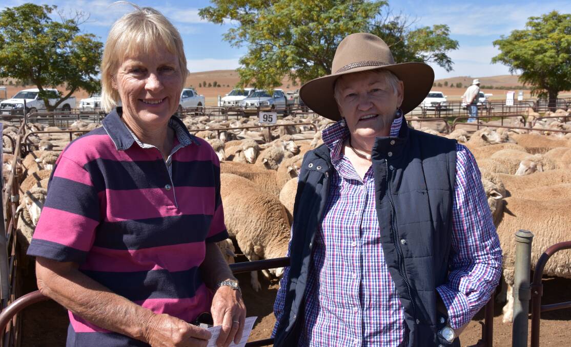 QUALITY STOCK: Nanette Simpson and Josie Smith, both of Jamestown, SA, at the local market last week.