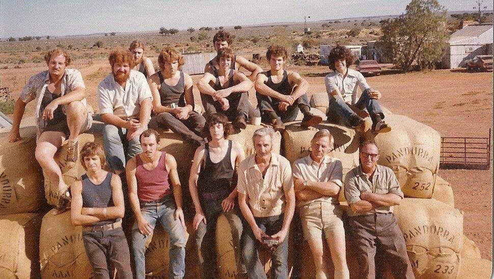 The first shearer training team at Pandurra, in 1974. Hundreds of shearers have learnt the skill at Pandurra, Oakden Hills and Curnamona stations in the decades that have followed. Picture supplied
