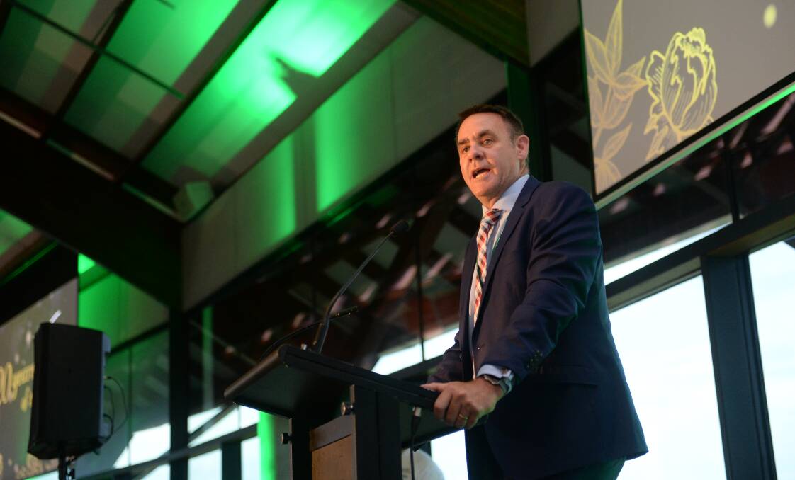 SIGNING OFF: Meat and Livestock Australia's managing director Richard Norton speaking at Red Meat 2018 in Canberra this week.