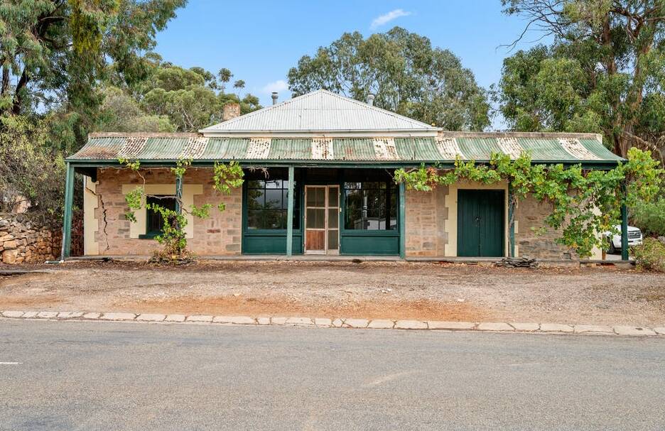 GOOD BONES: The historic old butcher's shop at Mintaro features the town's famous slate. Pictures: Barry Plant.