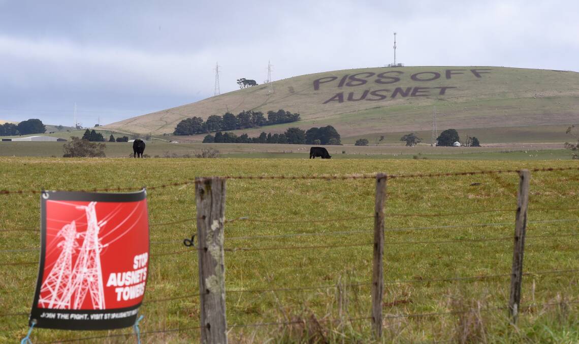 A protest message mown onto a hillside between Ballarat and Daylesford in 2021 is now an historic landmark, according to Google Maps.