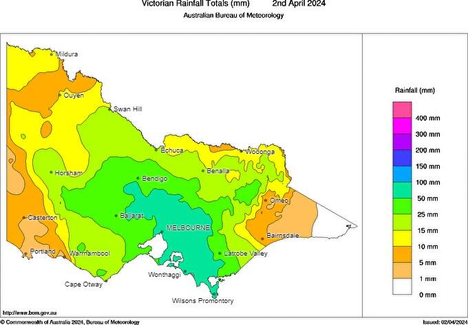Rain totals across the state to 9am Tuesday. Graphic: BOM.