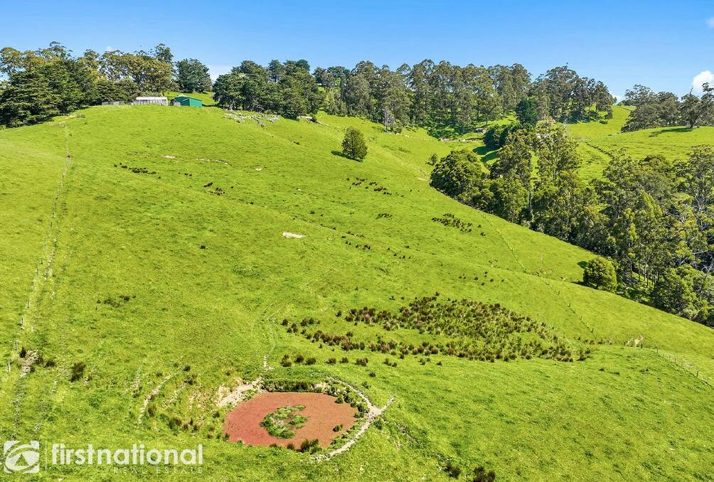The farm is in the foothills of the Strzelecki Ranges.