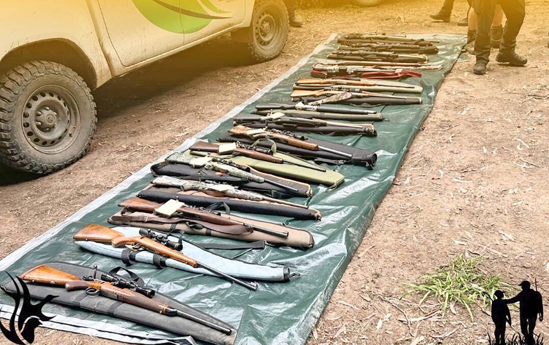 The haul of firearms from the crackdown. Picture from GMA.