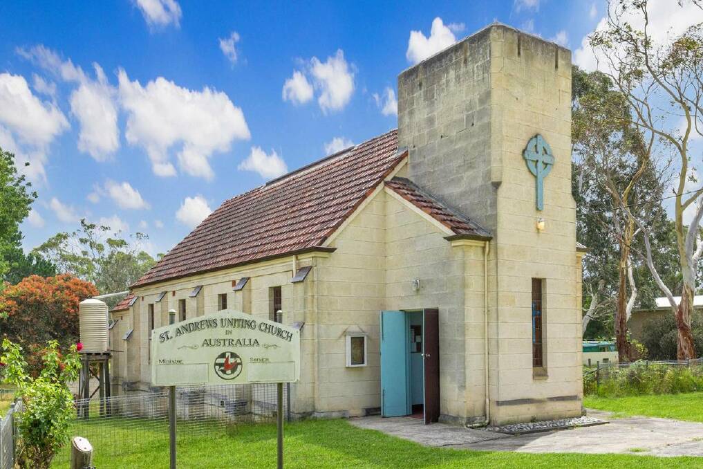 Dartmoor's former Presbyterian church was re-built with Mount Gambier stone in 1961. Pictures: A1 Real Estate Solutions.