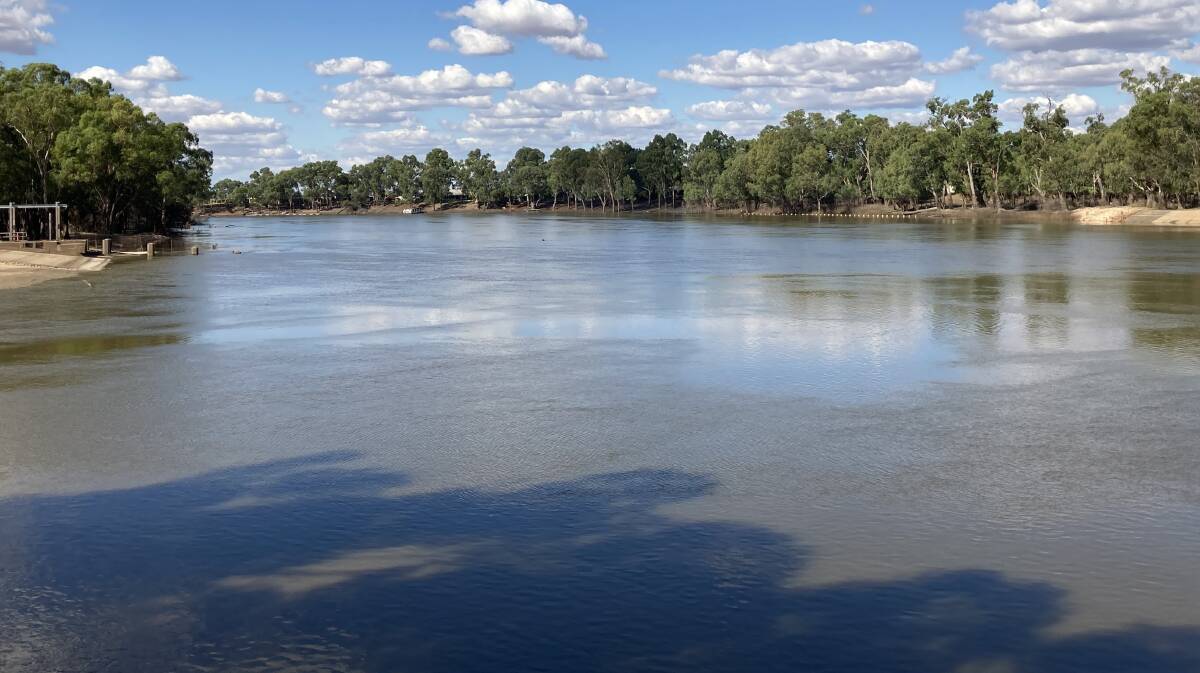 The Murray River at Mildura in the past week before the weir has been reinstated. Picture from Murray Darling Basin Authority