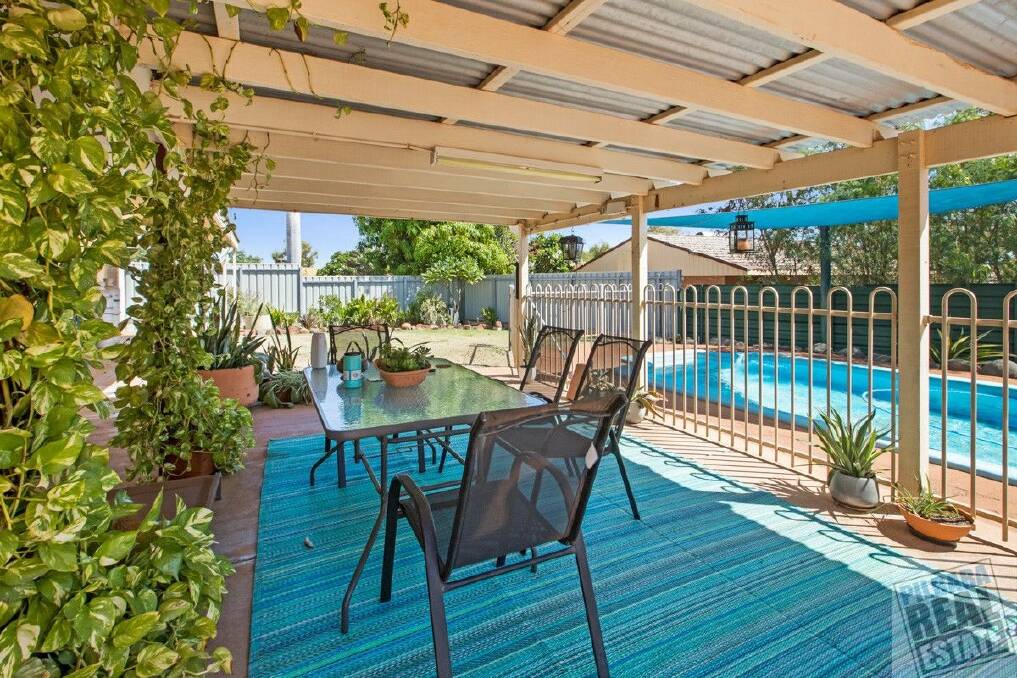 Outdoor living is all the rage in the WA's Pilbara at Pegs Creek, where this home is on the market for $560,000. Picture: Pilbara Real Estate.