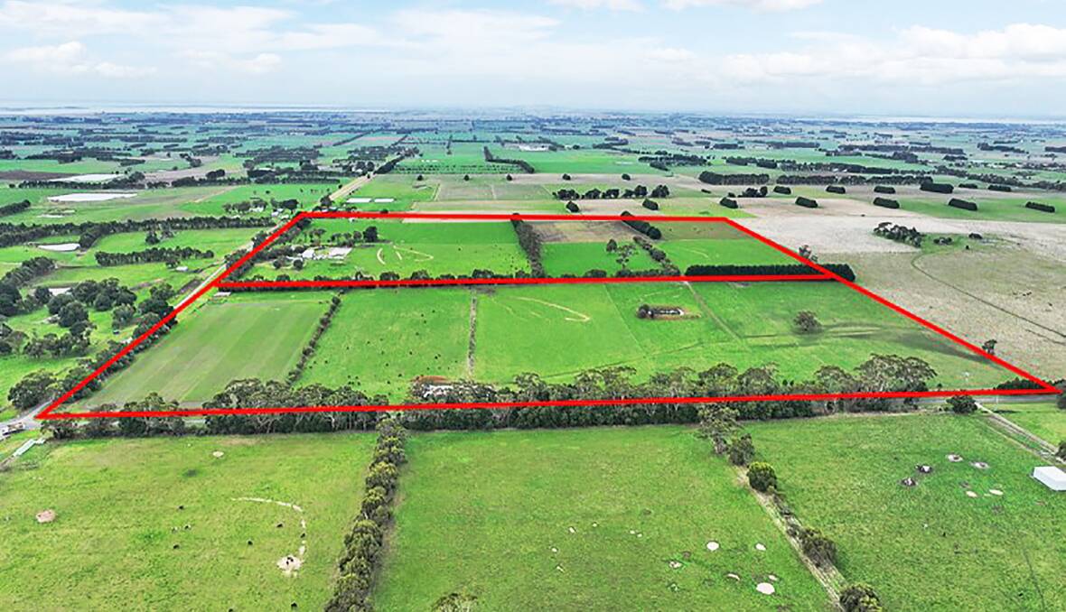 This Colac district farm is being split into two blocks to be offered for sale, or can still be bought as one lot. Pictures from Charles Stewart and Co