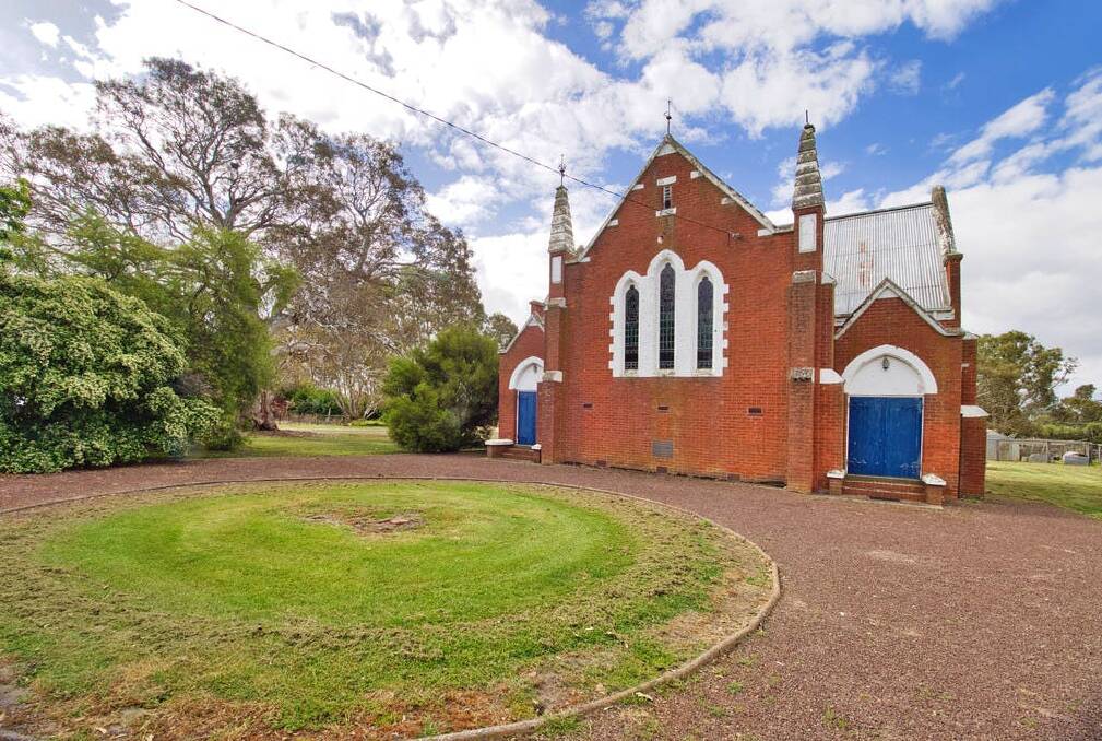 Many country churches are stuggling for numbers - bidding is expected to start at around $300,000 for the Glenthompson Uniting Church. Pictures: Elders Real Estate.