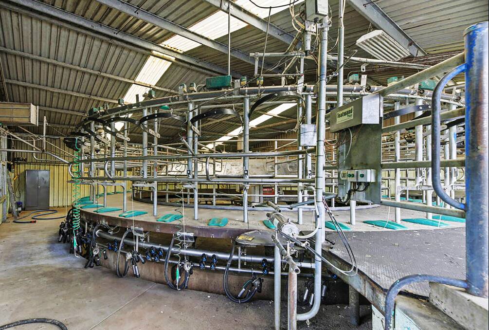 The Poowong dairy was sold with a 40-unit rotary milking plant. Pictures from Harcourts