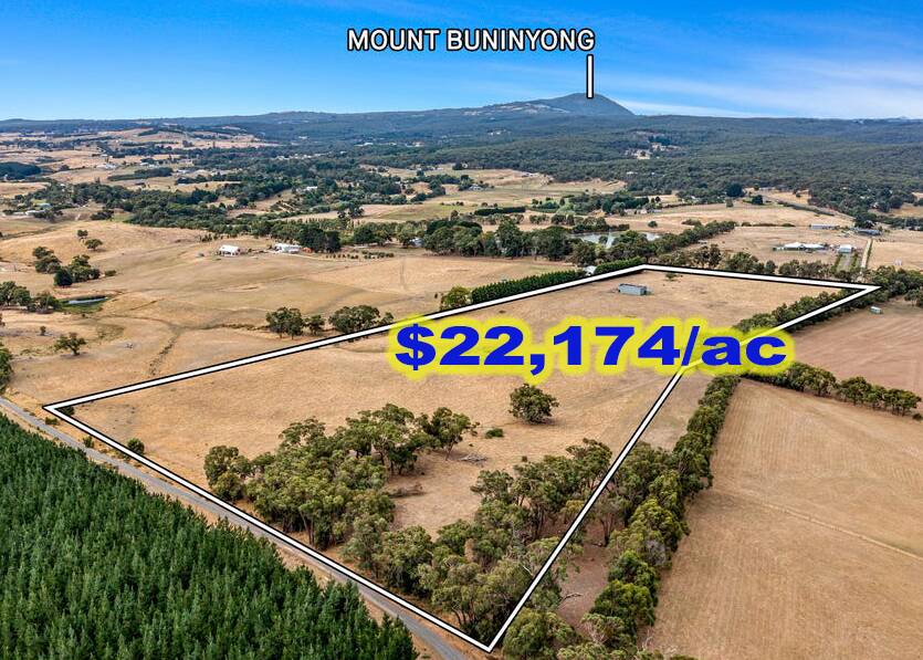 This 23 acre block south of Ballarat has sold for $510,000. Pictures from Doepel Lilley and Taylor, Ballarat
