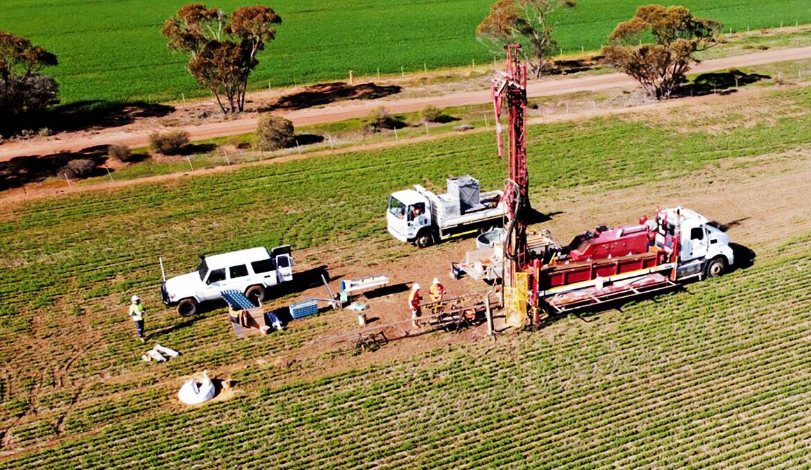 VHM drilling to test its rare earths find on the Cannie Ridge near Swan Hill. Picture: VHM Ltd.