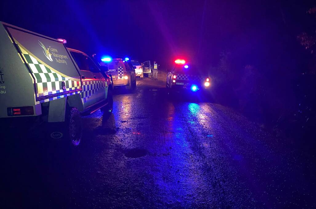 FOCUS: The weekend's police operation was conducted during wild weather in the high country. Photo by Victoria Police.