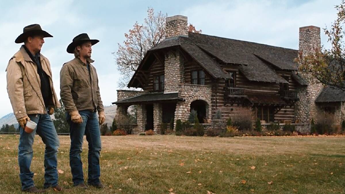 The Dutton's ranch house from the TV series Yellowstone. Picture from Paramount