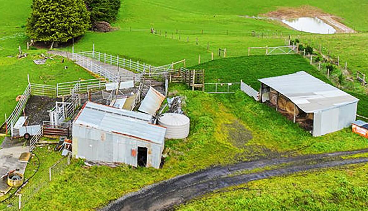 Hill farm sold in South Gippsland with the old dairy, not the home