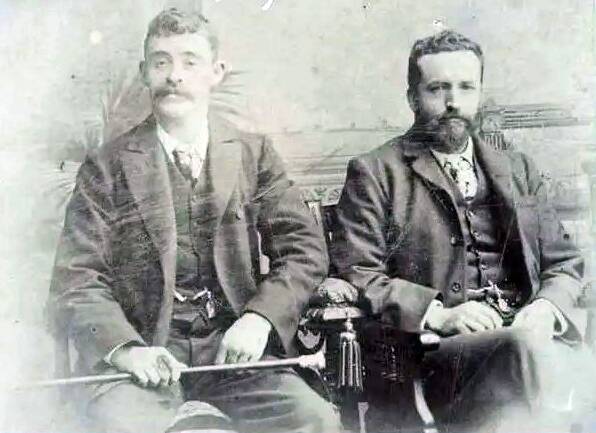Arthur Bayley pictured with William Ford in 1892. Picture: National Museum of Australia.