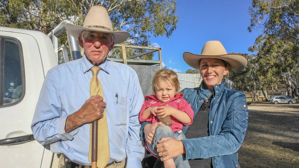 Wattletop's Lock Rogers, daughter Jess MacDougall and granddaughter, Saddie said farewell to the last of the Wattletop females on Friday 
