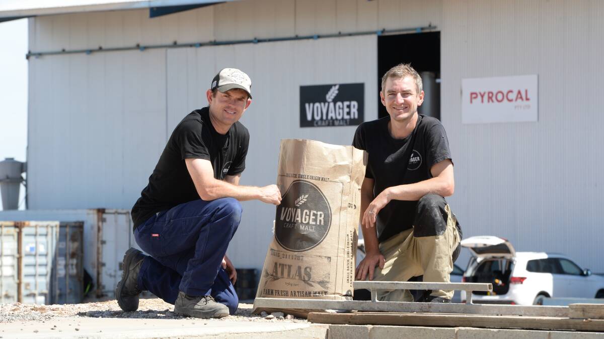 The Voyager Craft Malt team Brad Woolner and Stuart Whytcross have a strong commitment to small batch malting. 