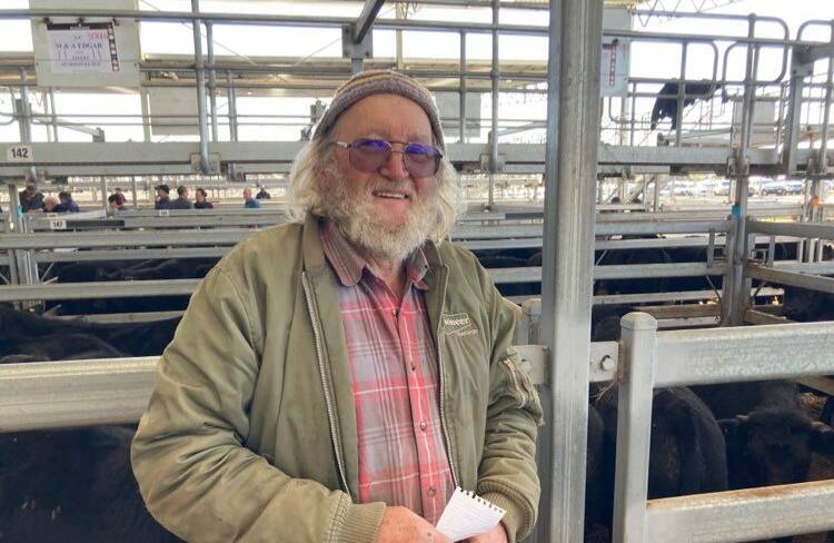 LOOKING: George Rogers, Bacchus Marsh, was on the hunt for cattle at the Ballarat store sale on Friday.