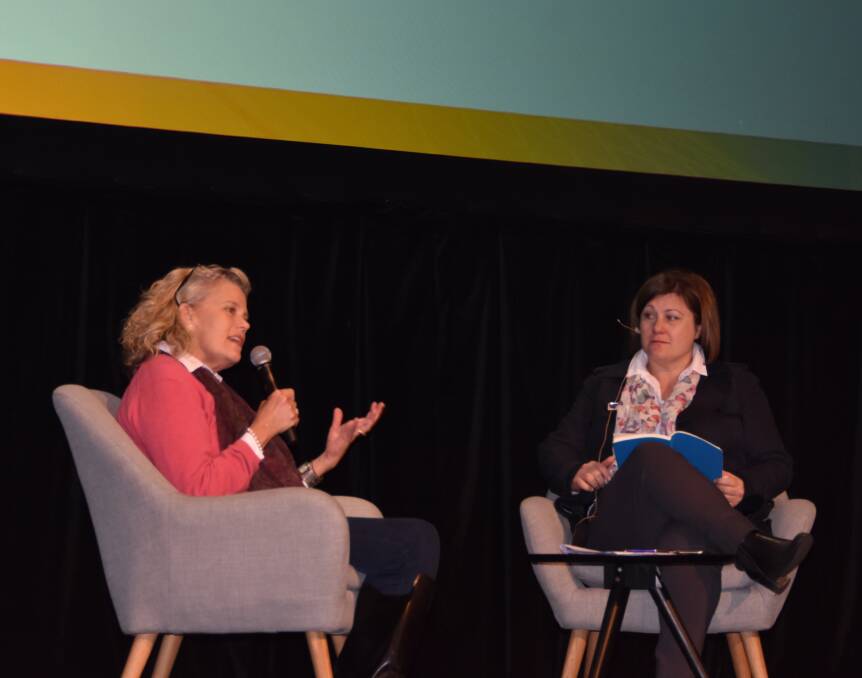Fiona Simson chats at Innovation Generation with host Cindy Cassidy.