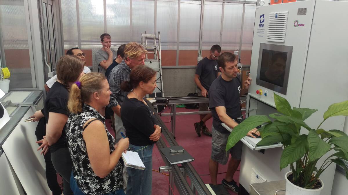 The APPF team looks at new hyperspectral imaging equipment.