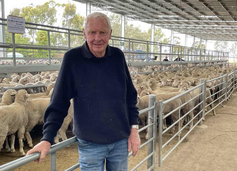 SOLD: Barry Flynn, Douglas, in the southern Wimmera, was a volume vendor at last Friday's Horsham store sale, selling 940 Merino ewes and 537 Merino lambs.