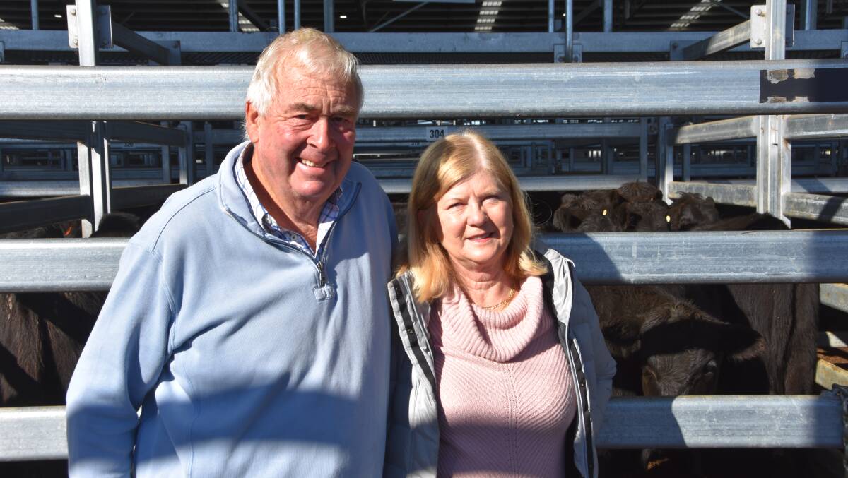 VENDORS: Rod and Rosalie Guye, Winchelsea, sold weaners at Fridays sale.