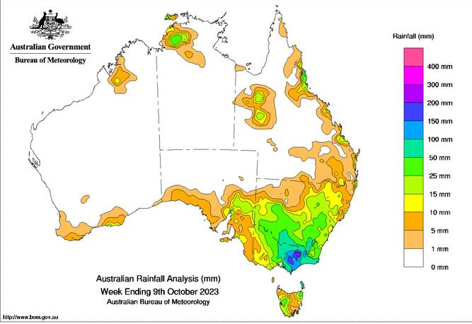 There was heavy rain across south-eastern Australia last week.