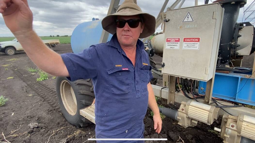 Hamish Bligh inspects his operation at Brookstead on the Darling Downs. Photo by Cotton Australia. 